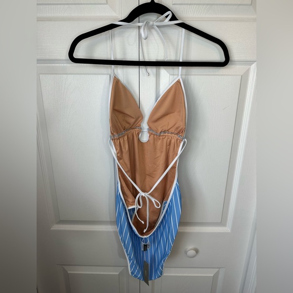 NWT J.Crew Cutout one-piece swimsuit in stripe sz.14 - Picture 6 of 6